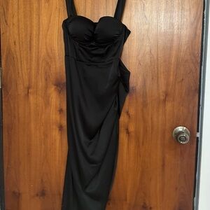 SHEIN Black Strapless Women's Dress